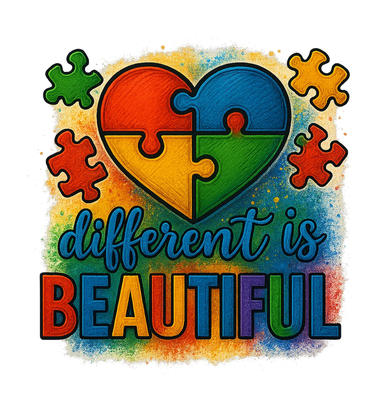 Different Is Beautiful Autism Sublimation Design Autism