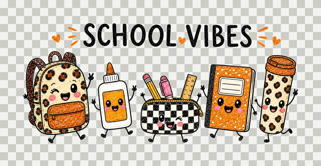 School Doodle Teacher Life Be Kind Teacher Variation C transparency and detail preview thumbnail
