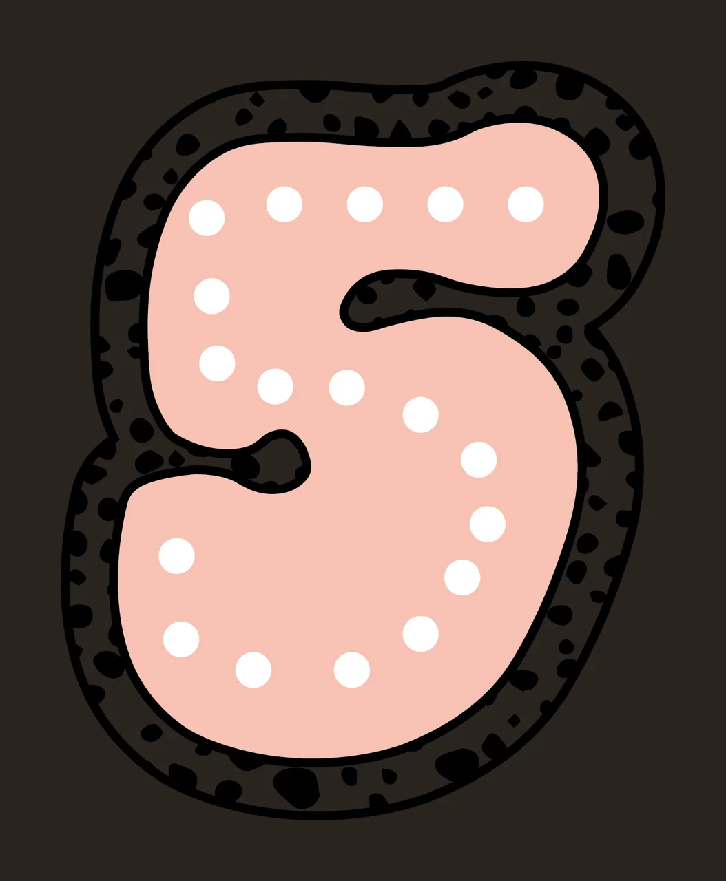 Dalmatian Dots Font Race Doodle Character 24 racing checkered flag contrast preview thumbnail