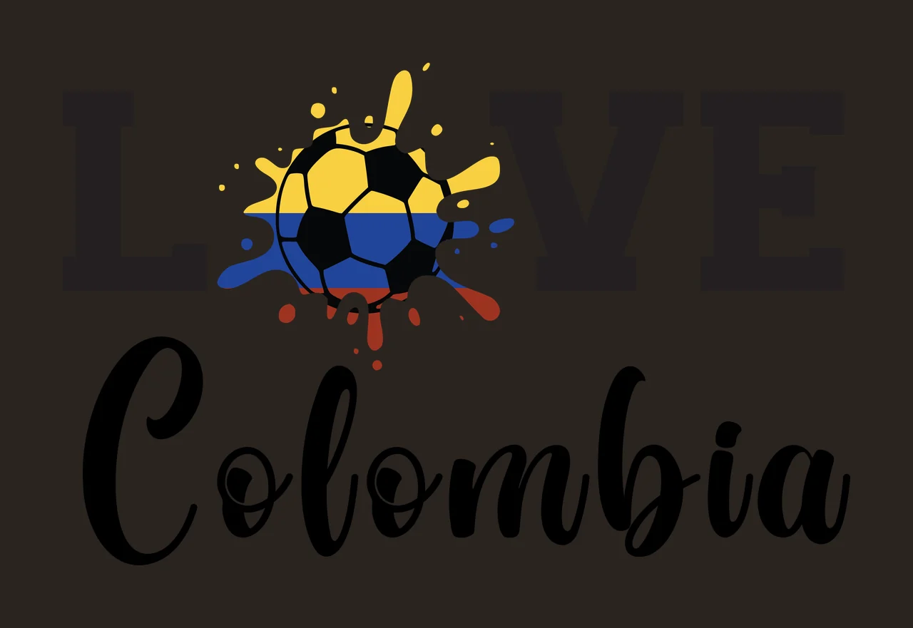 Love Colombia Text With Ink Splash writing typographic black contrast preview thumbnail