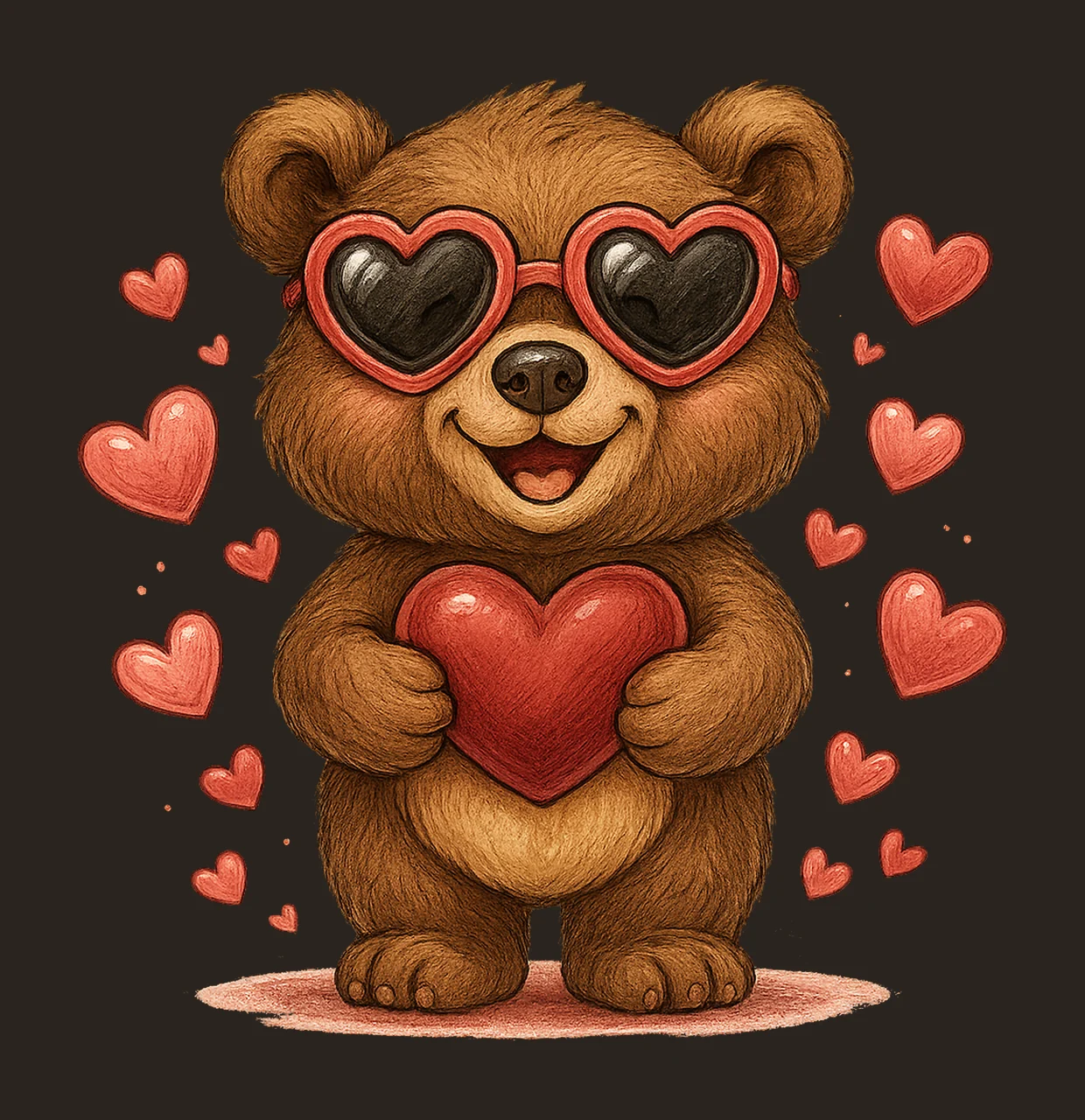 Valentines Day Rex Dino Love Sublimation Cute Dinosaur contrast preview thumbnail