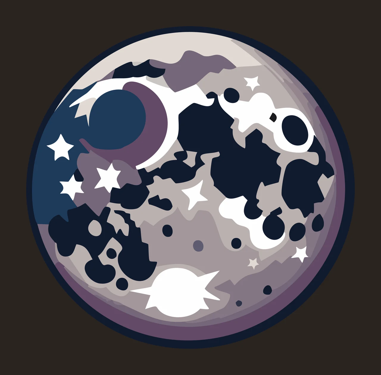Solid Black Circle Centered Graphic geometric plain shape round contrast preview thumbnail