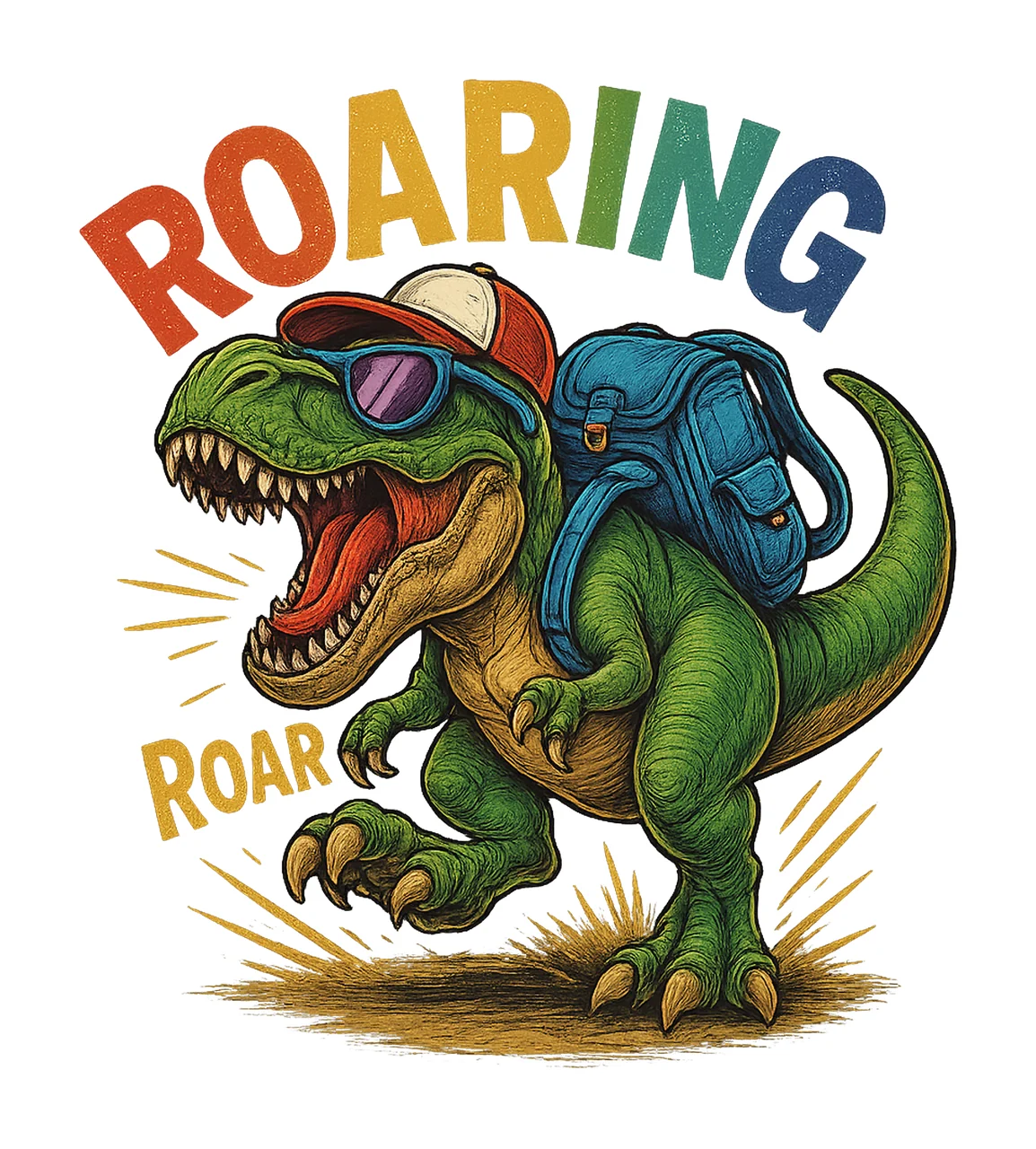 Rex Back to School Dinosaur Kindergarten Design Roaring Dino