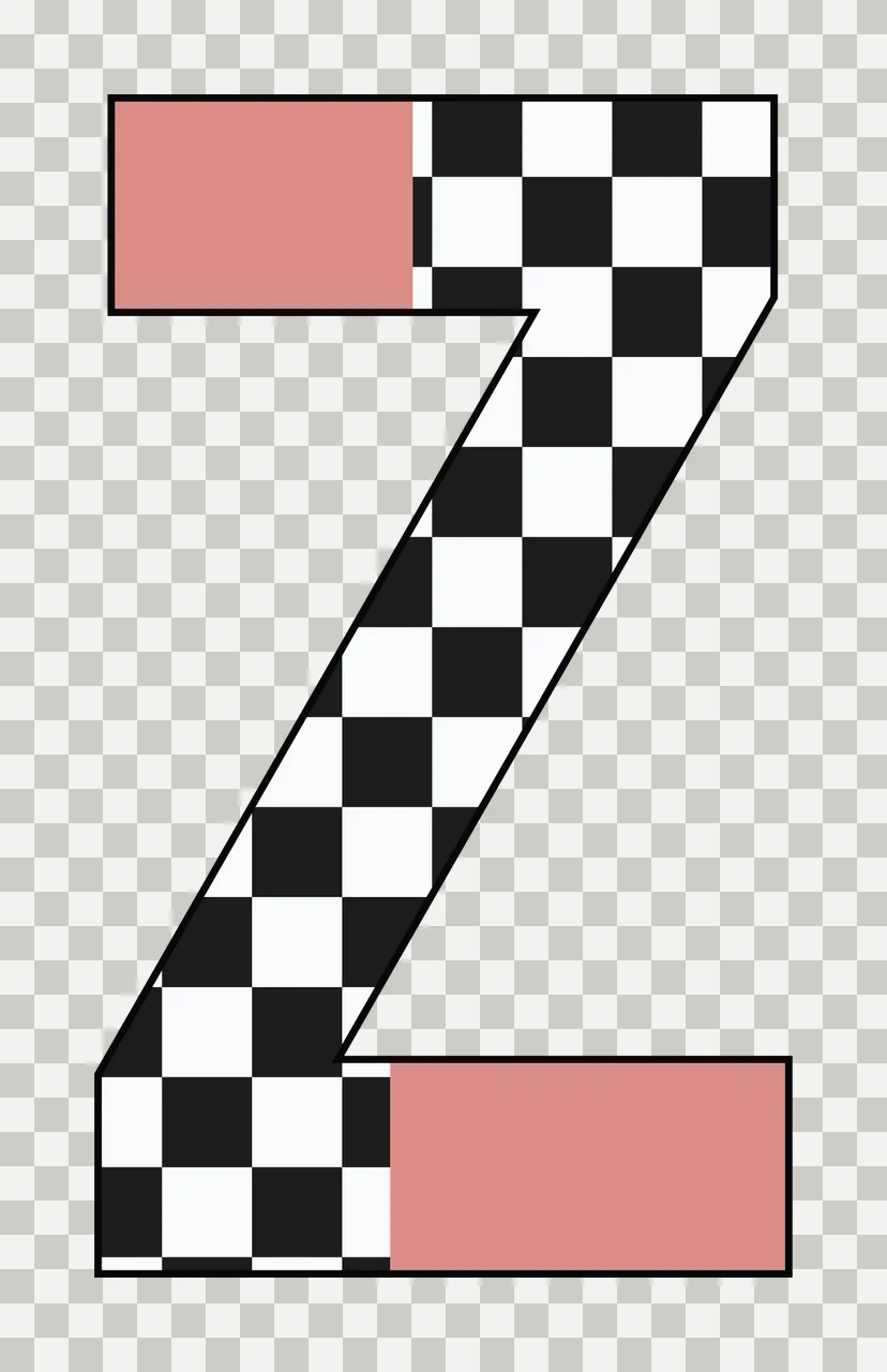 Can Glass Wrap Z Letter Pattern With Checkerboard transparency and detail preview thumbnail
