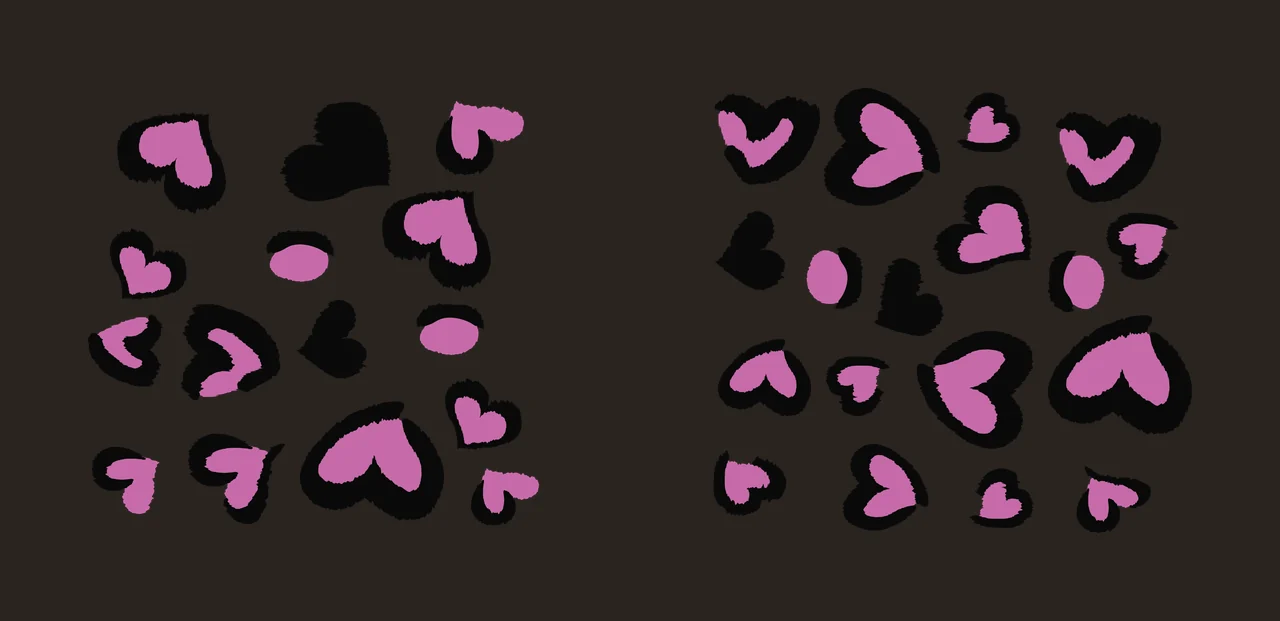 Heart Can Glass Wrap Black Shapes In Scattered silhouette white contrast preview thumbnail