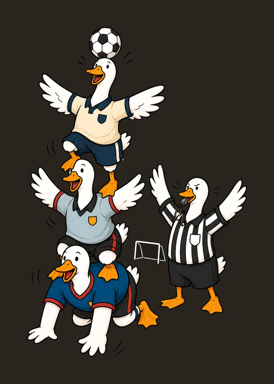 Funny Goose Soccer Team Digital Referee Goalie Variation E contrast preview thumbnail
