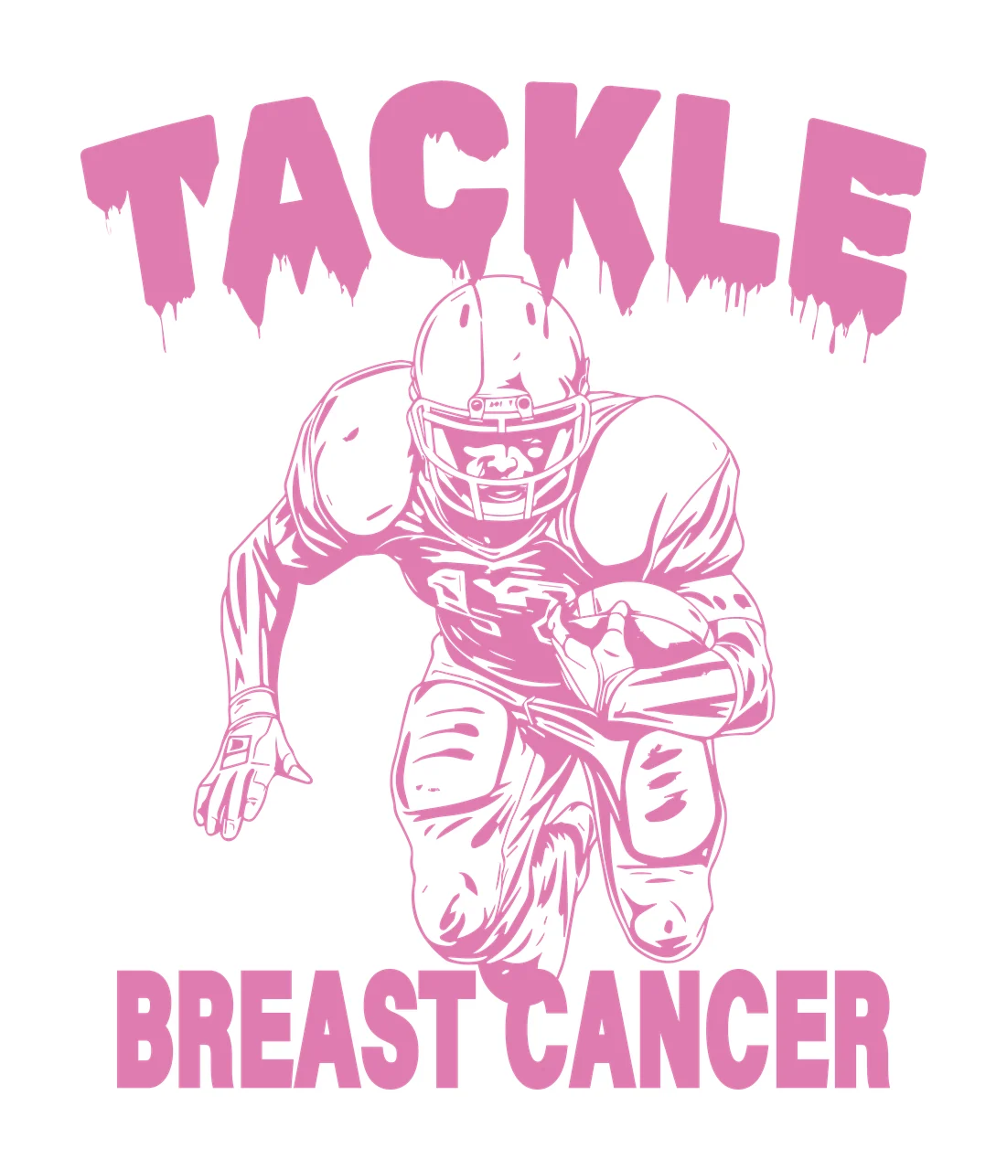 Cancer Football Tackle Breast Cancer Athlete running helmet