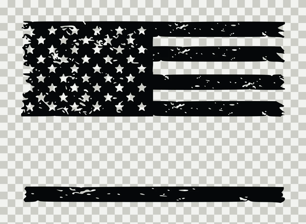 Flag Distressed American Horizontal Design displaying star transparency and detail preview thumbnail