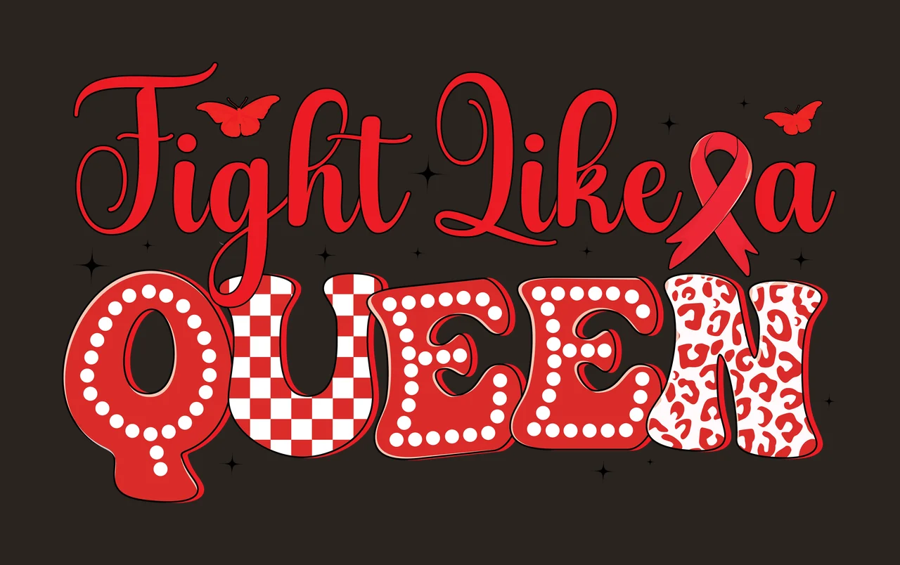 Ribbon Fight Like A Queen Lettering display butterfly script and contrast preview thumbnail