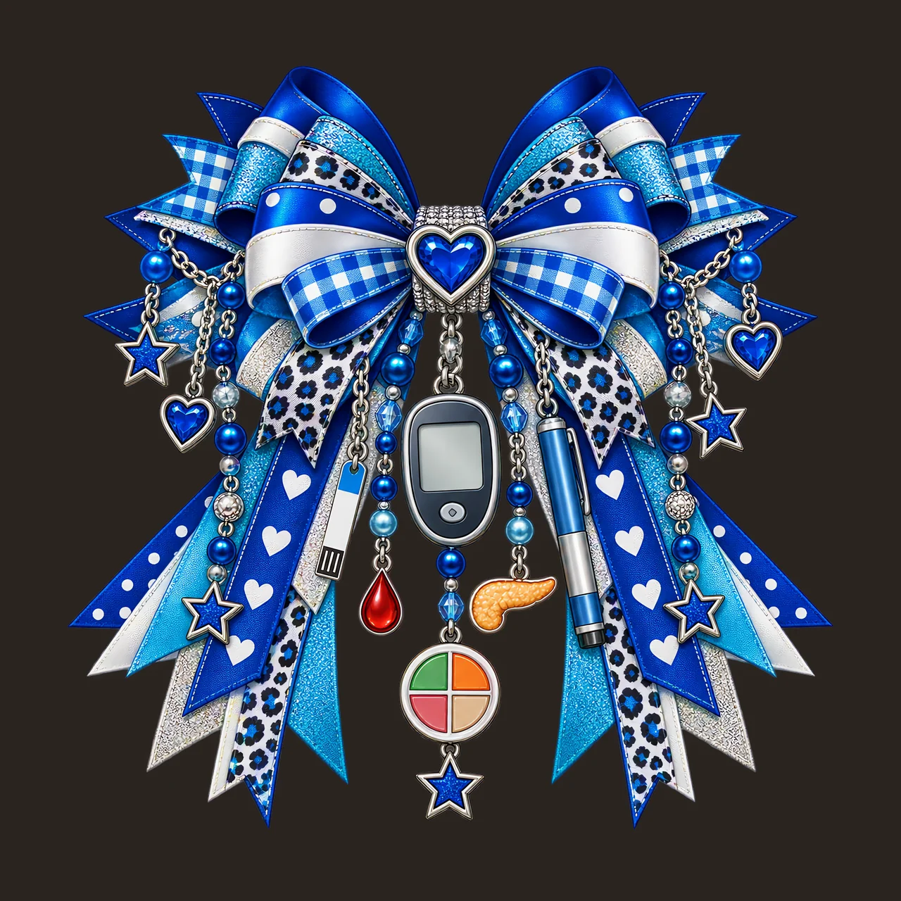 Diabetes Awareness PNG, Glucose Meter and Insulin Coquette Bow, No Text Sublimation Clipart, Transparent Digital Download contrast preview thumbnail