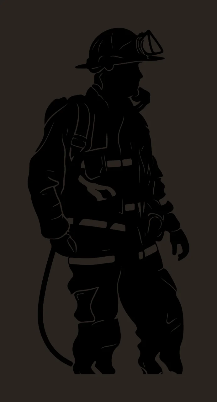 Can Glass Wrap Firefighter Standing With Person contrast preview thumbnail