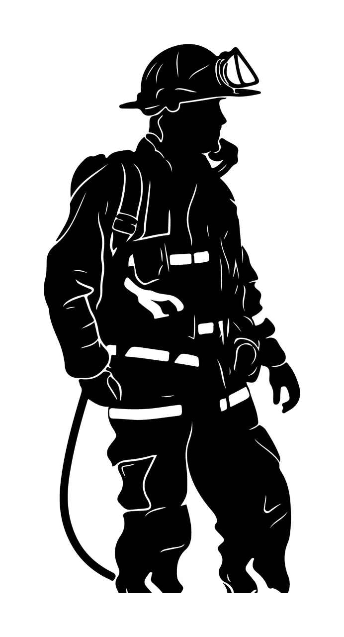 Can Glass Wrap Firefighter Standing With Person