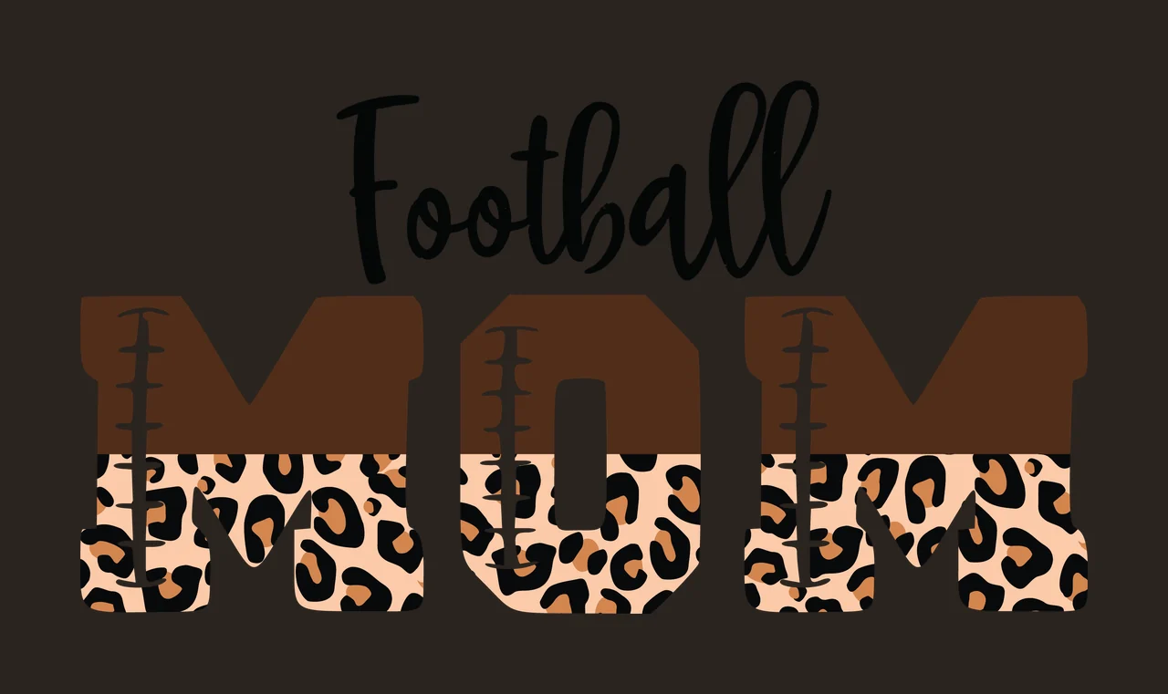 Football Mom Leopard Print Lettering typography decorating with contrast preview thumbnail