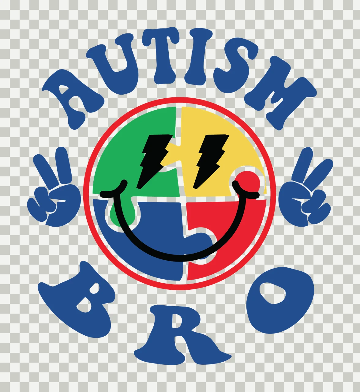 Puzzle Piece Logo forming circle hand gestures graphic black transparency and detail preview thumbnail
