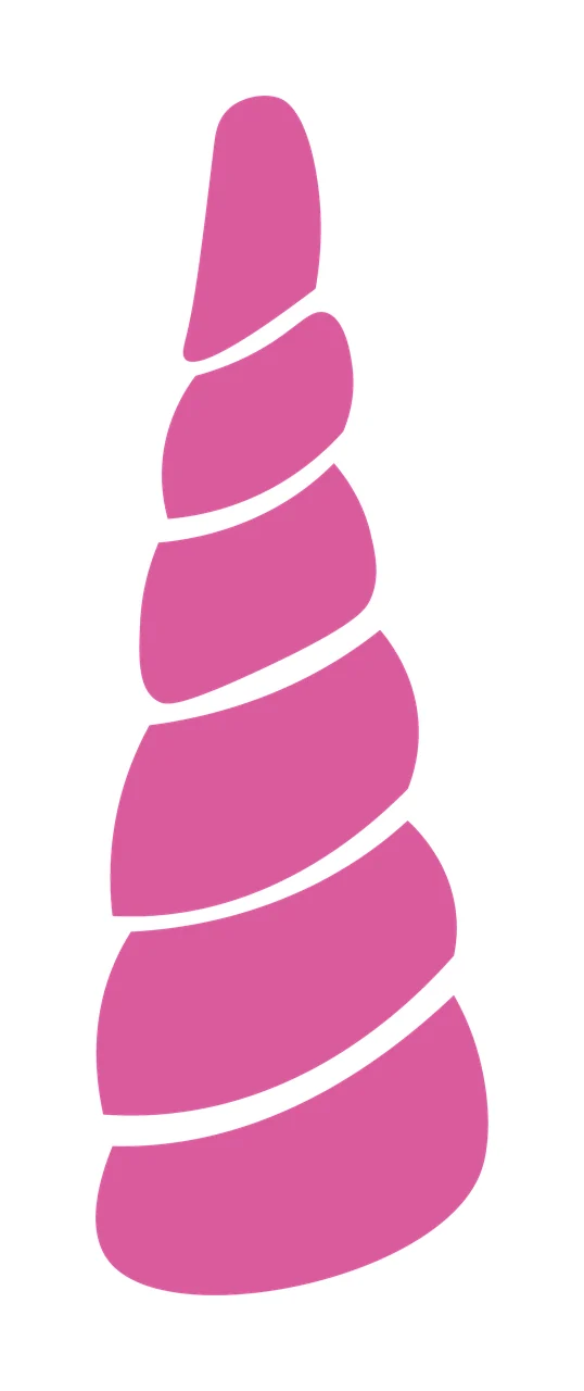 Single Black Twisted Horn Shape With Spiral Segmentation tapering