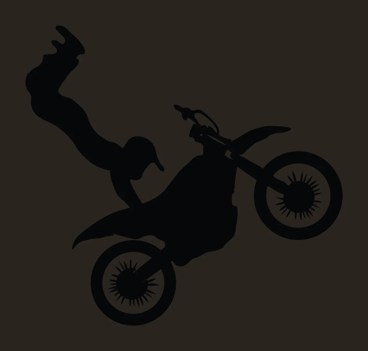 Motorcycle Rider Performing Trick Motorcyclist jumping silhouette contrast preview thumbnail
