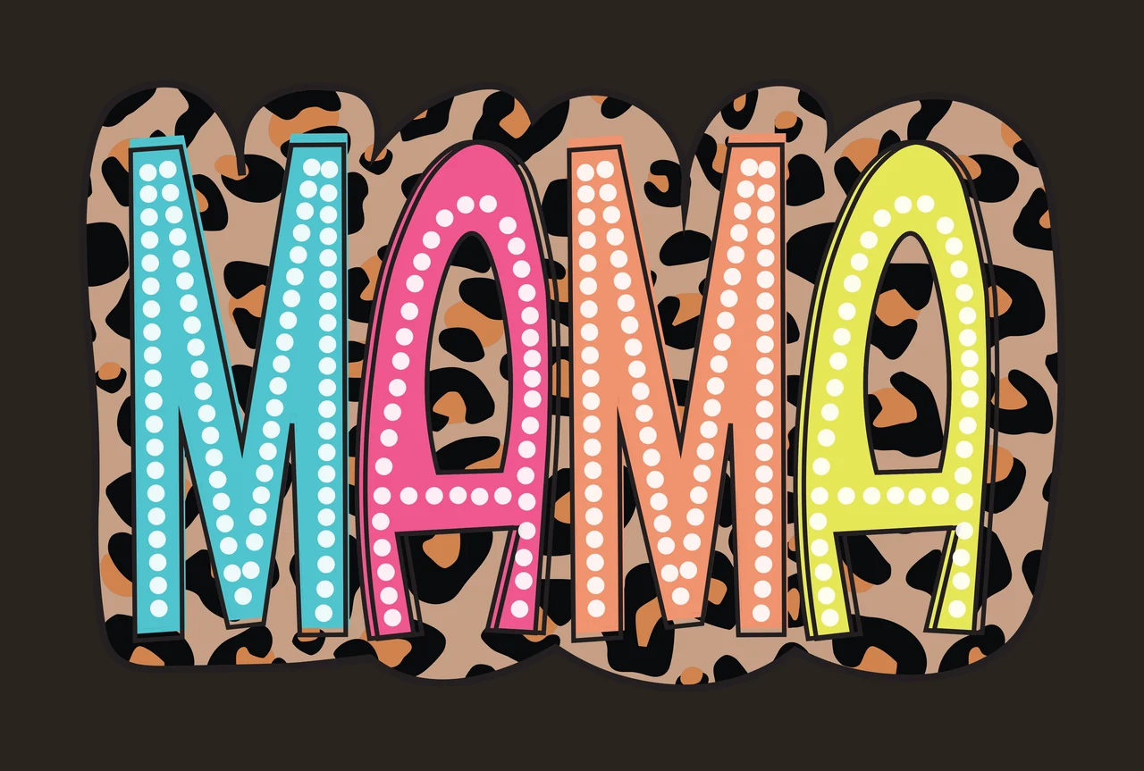 Leopard Print Patterned Black Cloud Shape white pattern 1 F16 56 mama contrast preview thumbnail
