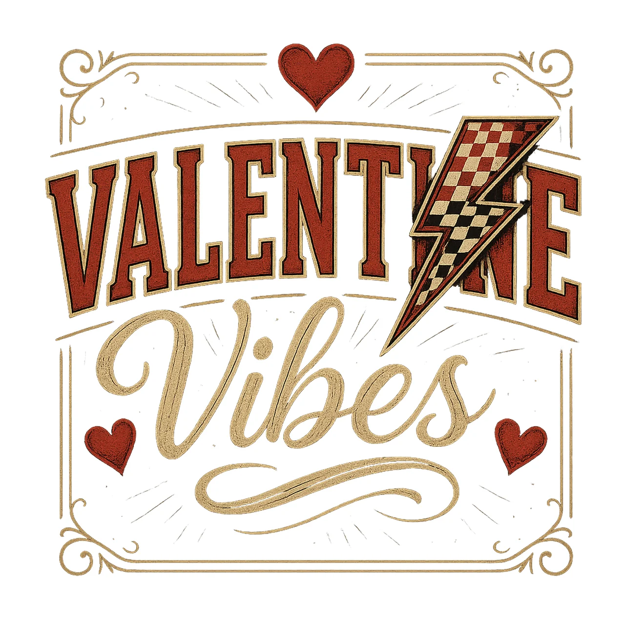 Retro Valentine Vibes Sublimation Design Vintage Love