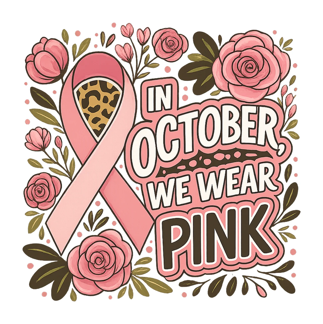 In October We Wear Pink Preppy Breast Cancer Breast Cancer