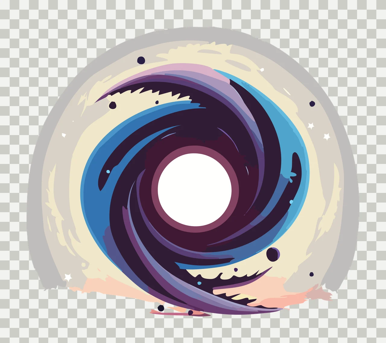 Abstract Black And White Circular Swirl swirling circle line transparency and detail preview thumbnail