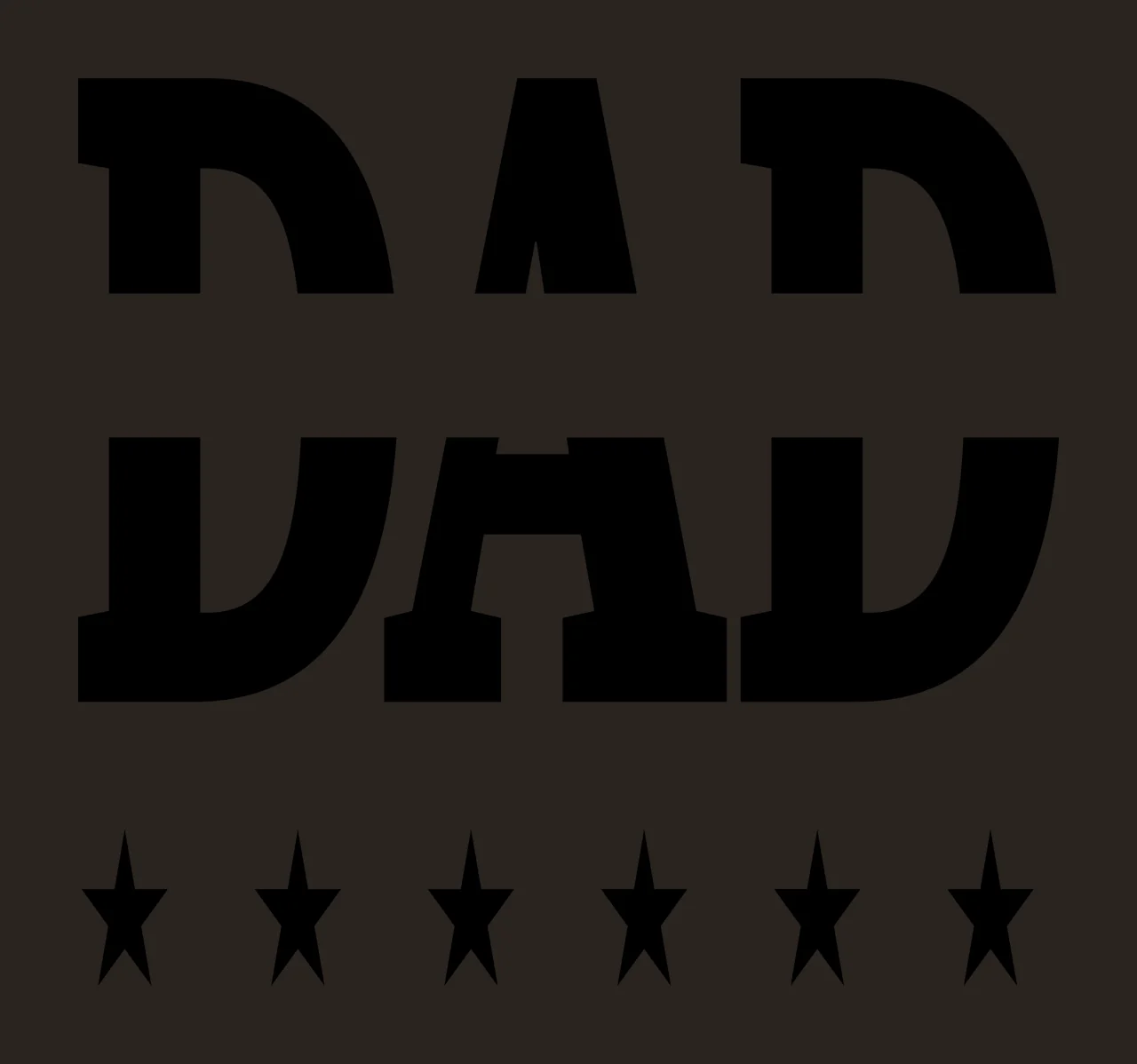 Dad Text With Stars And Star Featuring Typography contrast preview thumbnail