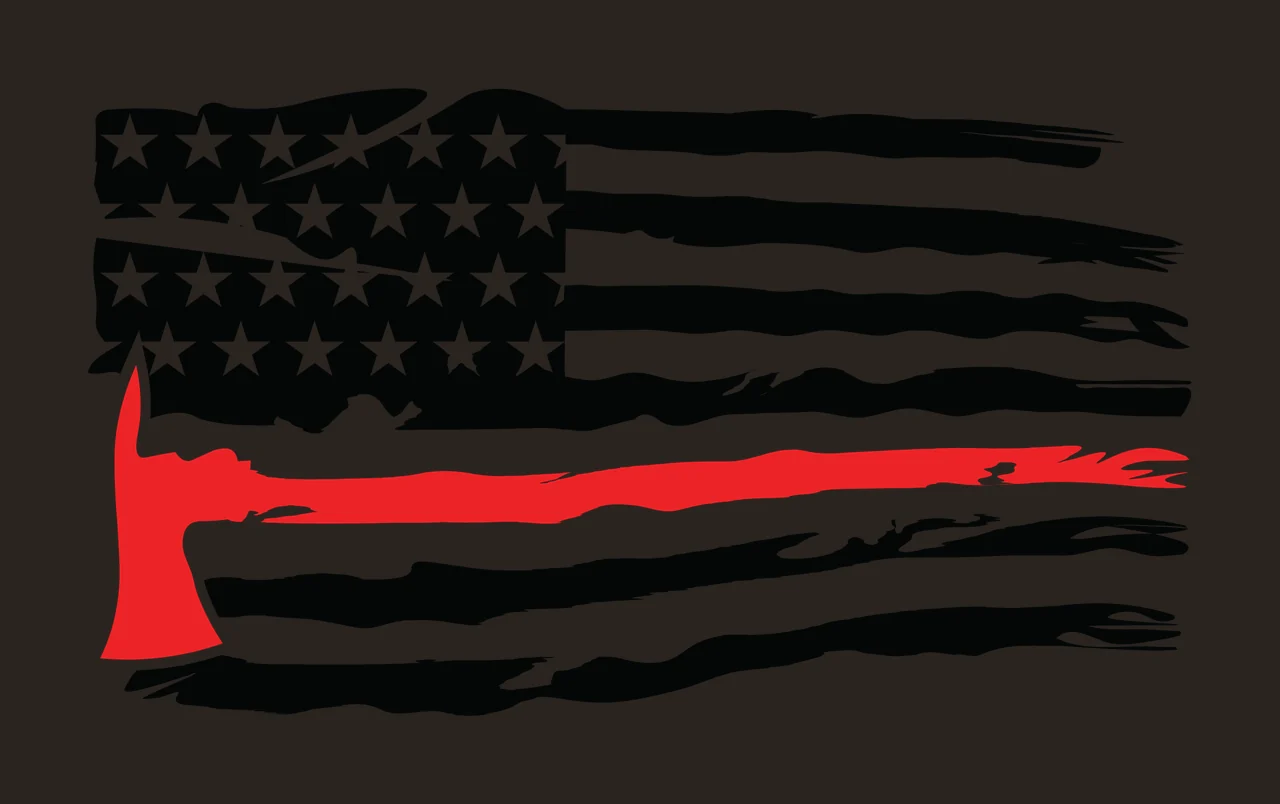 Flag Distressed American Small Silhouette Waving Stars Stripes contrast preview thumbnail