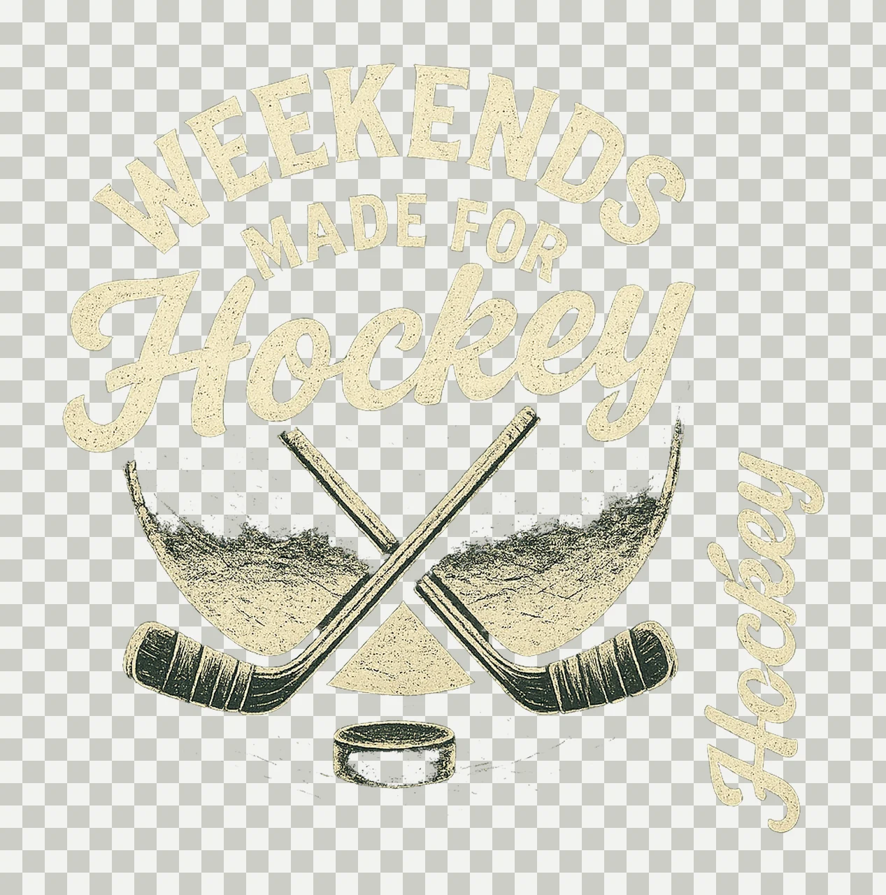 Weekends Are For Hockey Rinkside Social Club Design Hockey transparency and detail preview thumbnail