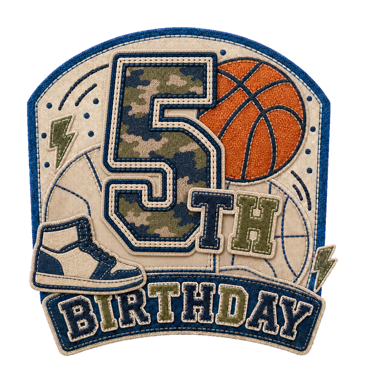 Star Camo Basketball Birthday age 05