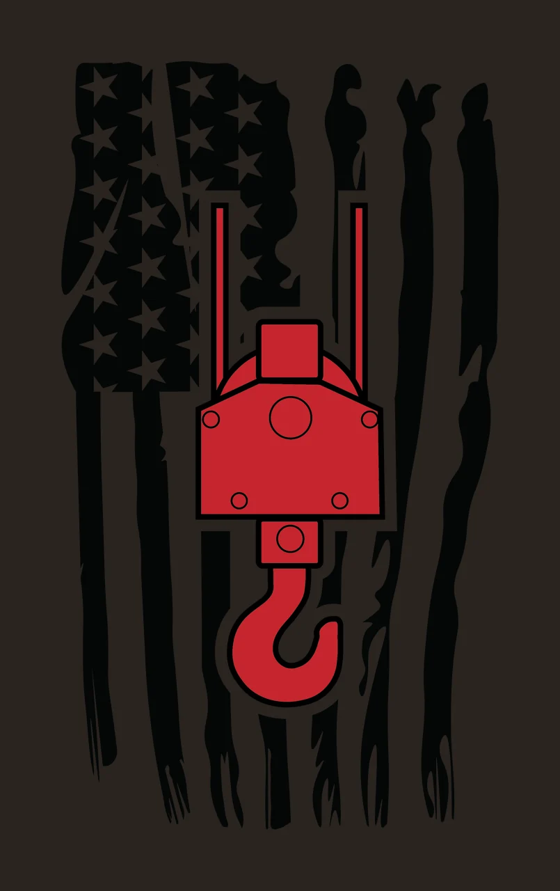 Crane Flag Vertical American With Hook hanging stars stripes contrast preview thumbnail