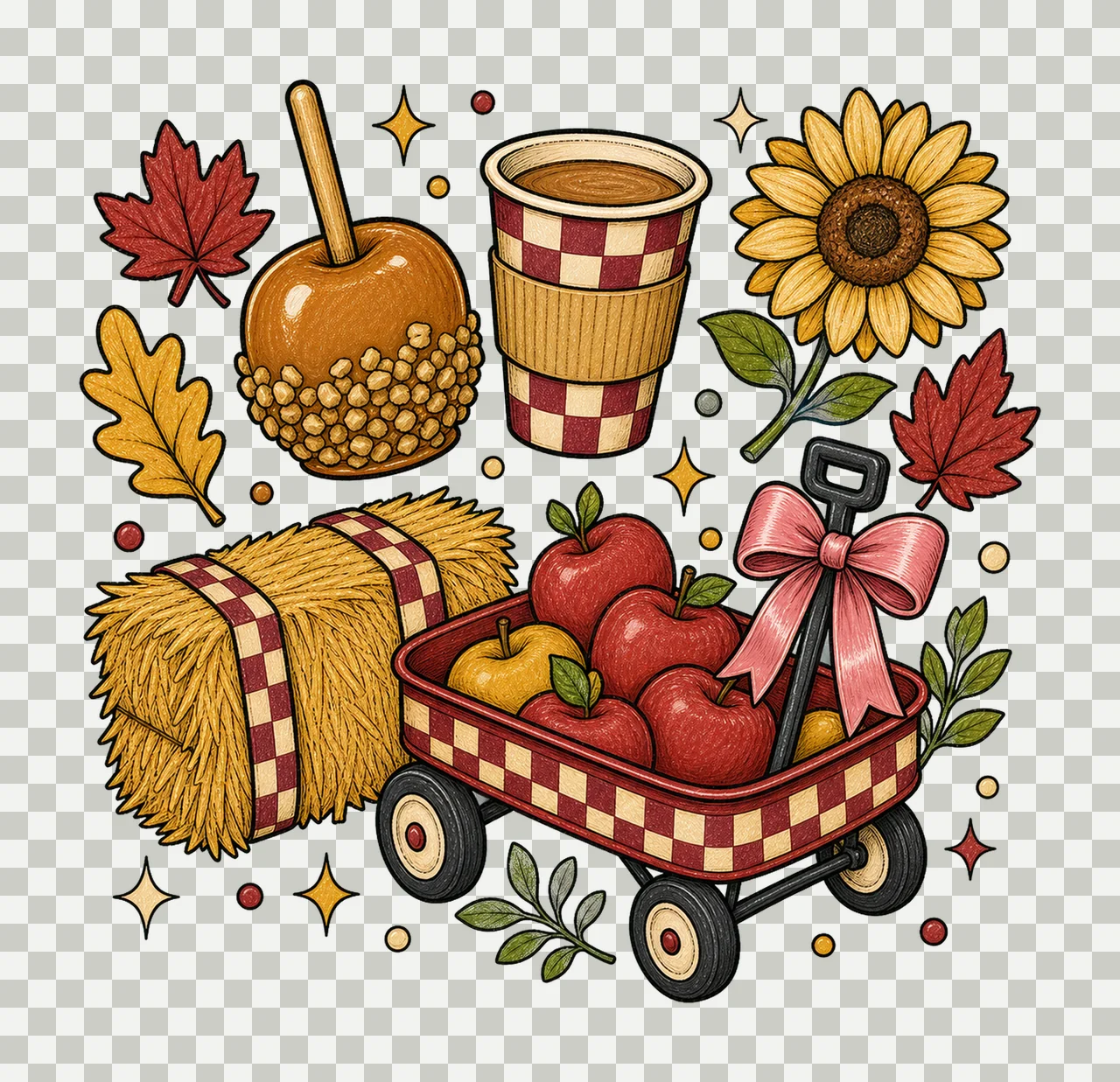 fall festival 02 preppy checker sublimation instant shirt transparency and detail preview thumbnail