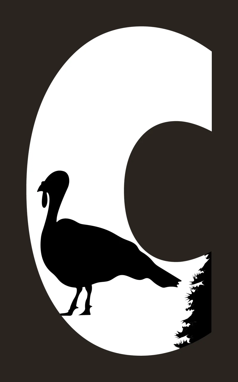 Can Glass Wrap Turkey Silhouette With Pine Tree contrast preview thumbnail