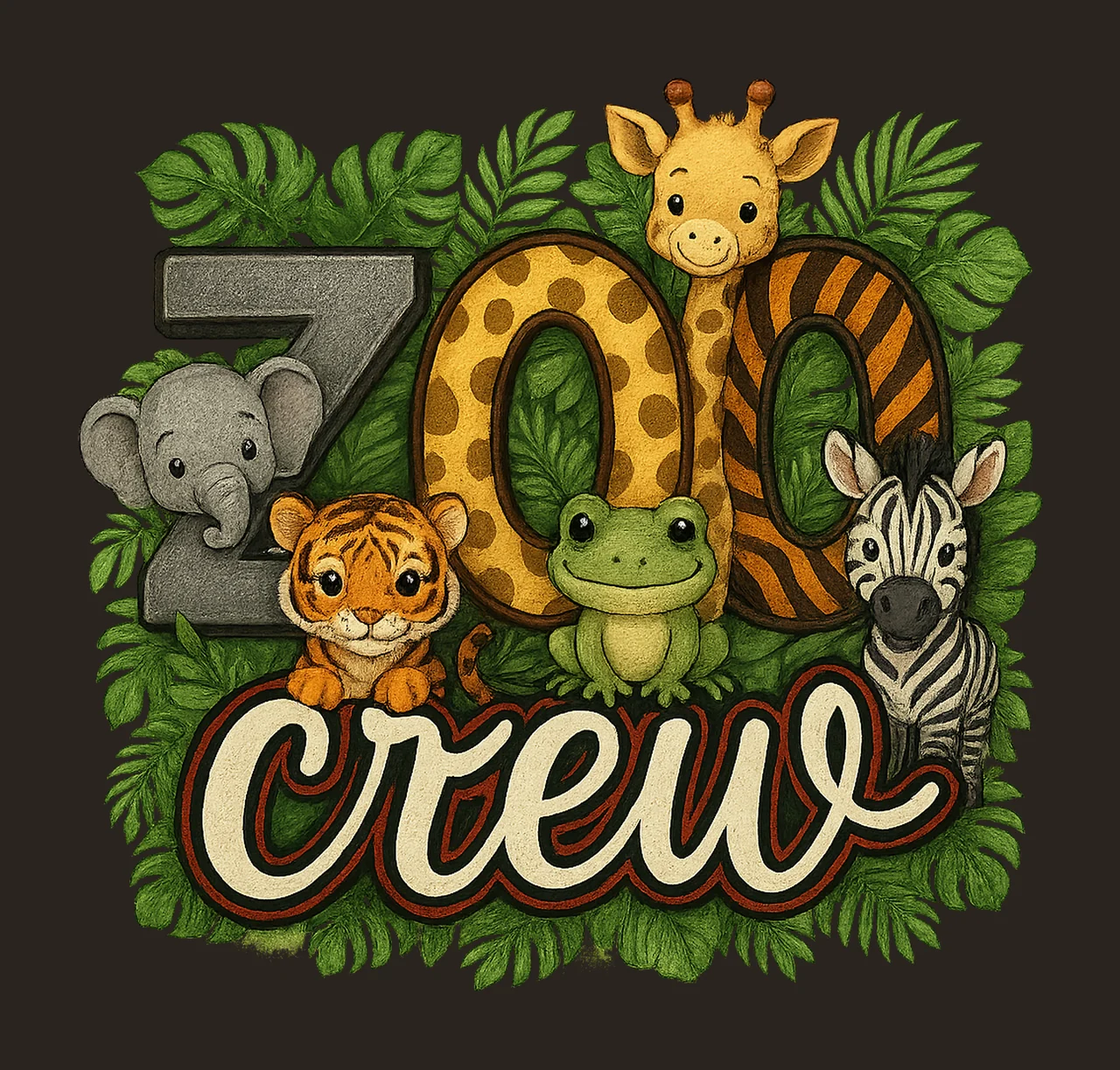 Zoo Crew Safari Animals Jungle Trip Shirt Design Sublimation contrast preview thumbnail