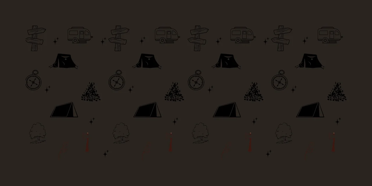 Can Glass Wrap Camping Element Pattern Collection gear tent contrast preview thumbnail