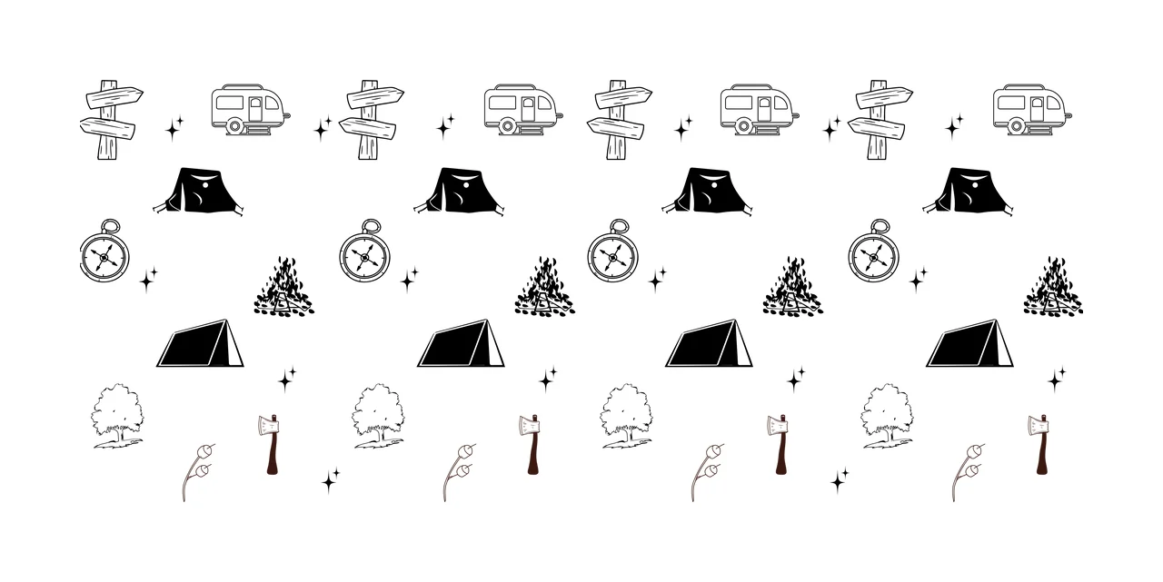 Can Glass Wrap Camping Element Pattern Collection gear tent