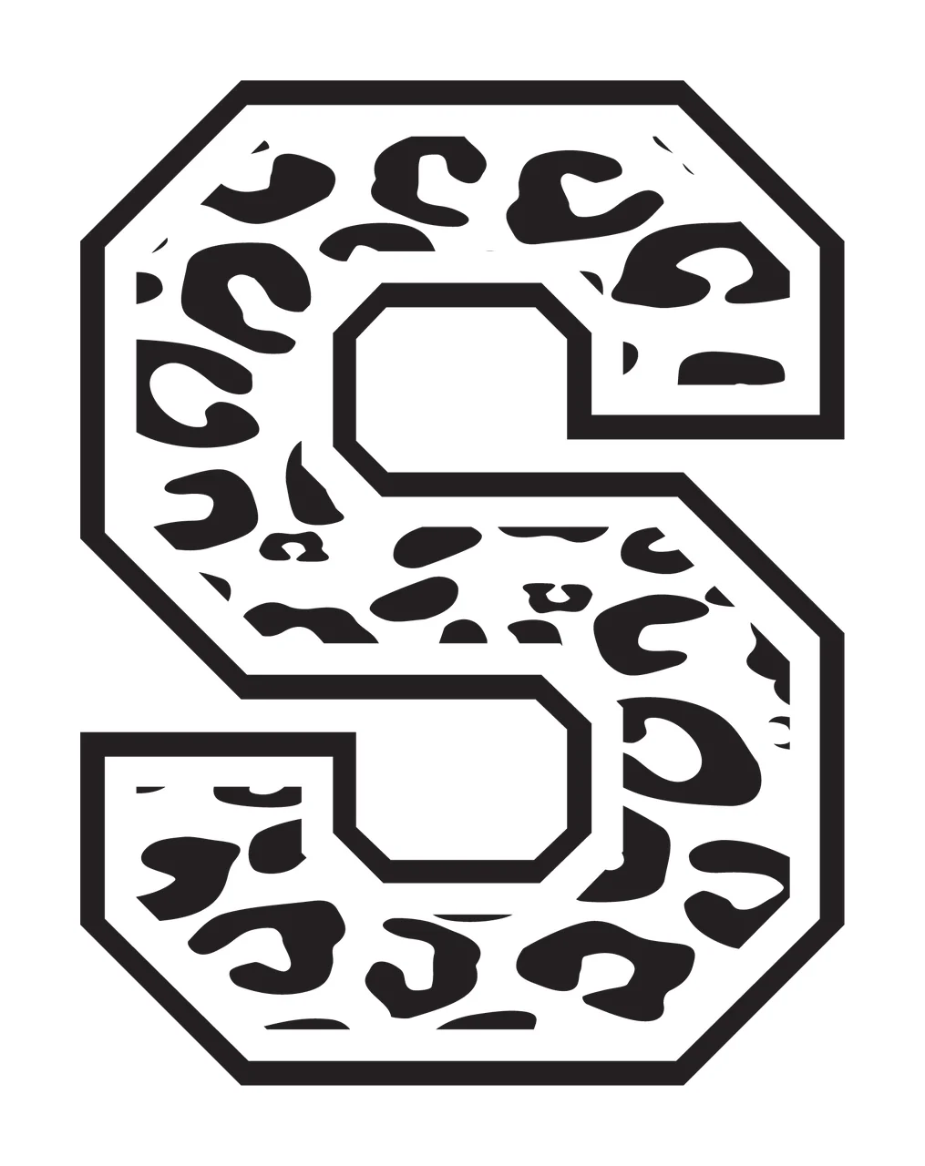 Can Glass Wrap Letter S Patterning With Leopard