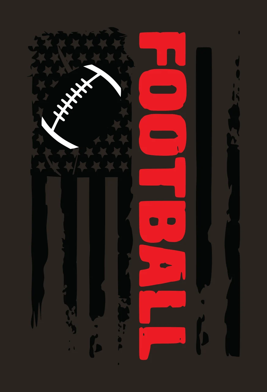 Football Flag Distressed Graphic Symbol stars stripes black contrast preview thumbnail