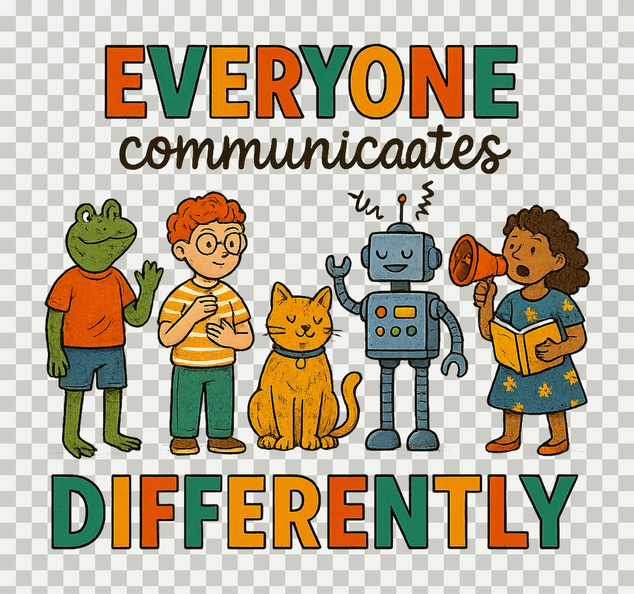 Everyone Communicates Differently Children Book Autism transparency and detail preview thumbnail