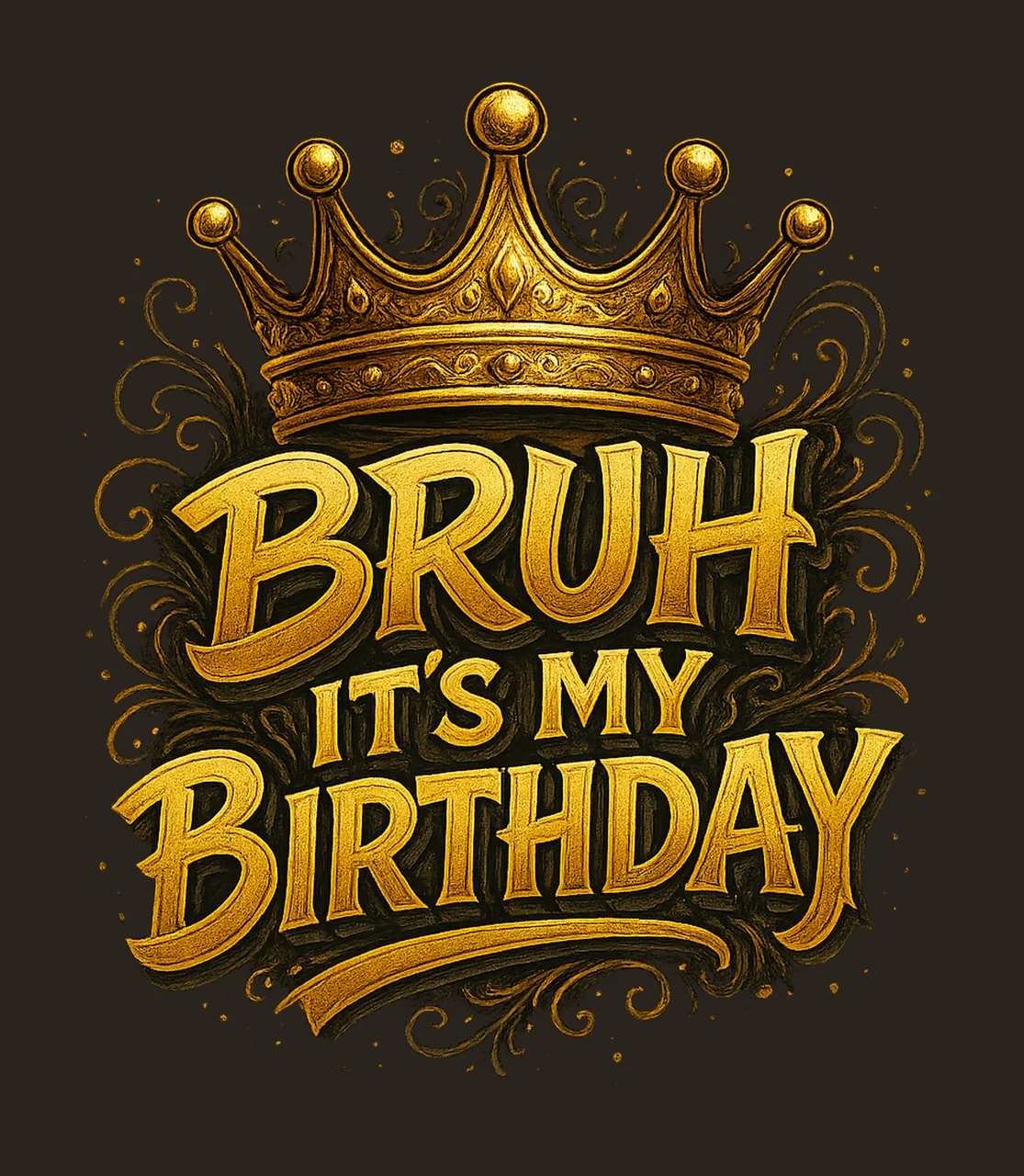 Bruh Its My Birthday Celebration Design Birthday Shirt contrast preview thumbnail