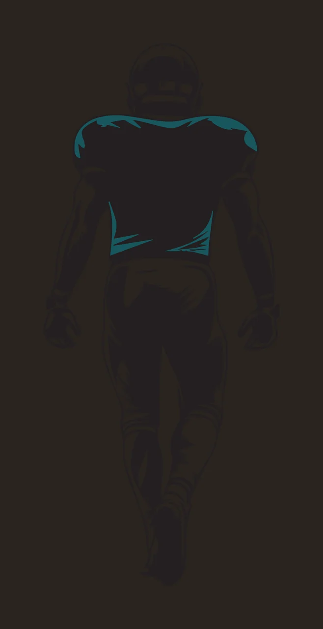 Black And White Football Player Silhouette standing helmet contrast preview thumbnail