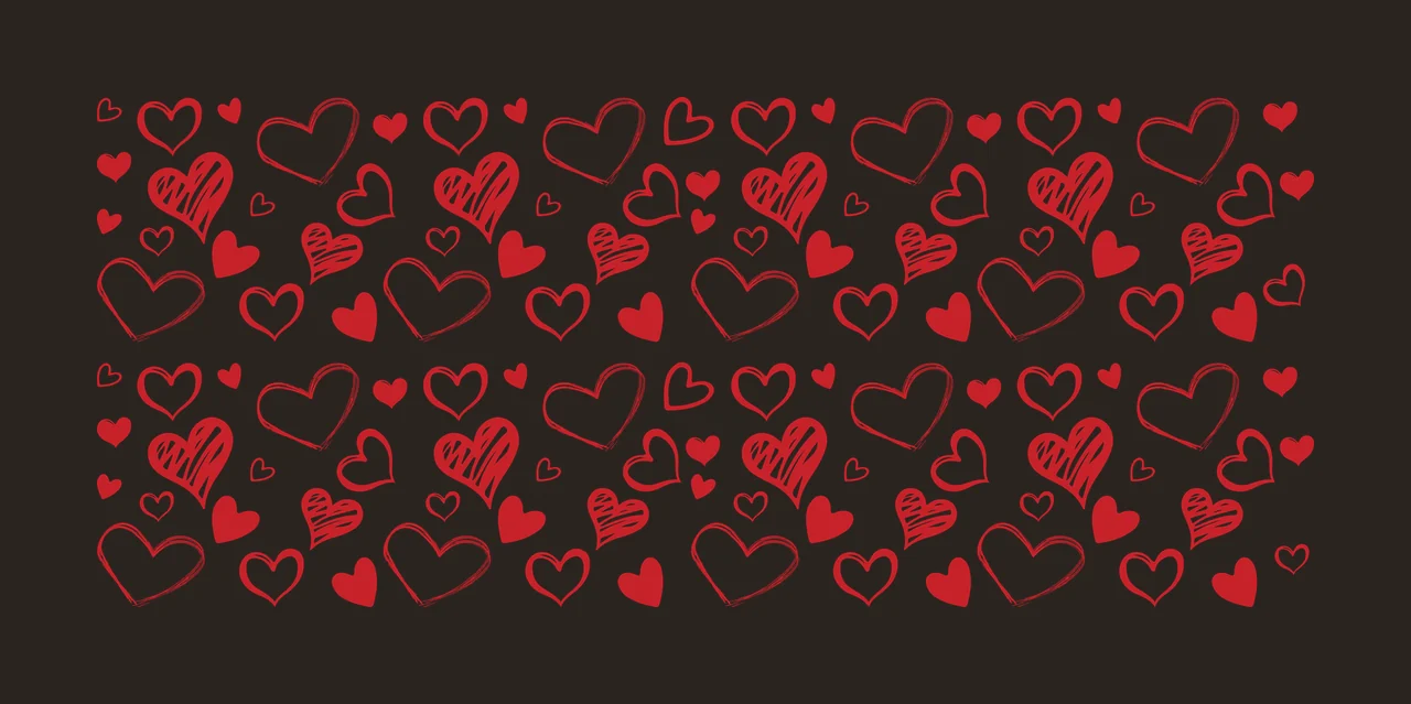 Hearts Can Glass Wrap Doodle Heart Pattern Black white drawing contrast preview thumbnail