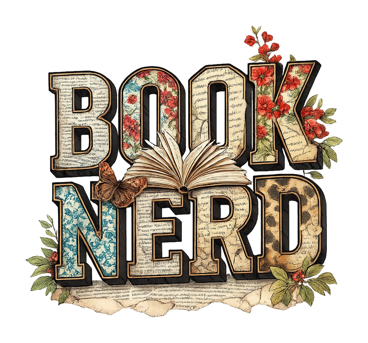 Book Nerd Retro Bookish Trendy Design Book Lover Sublimation