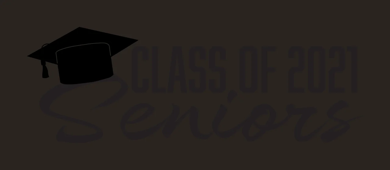 CLASS OF 2021 Seniors Typography Design with black graduation cap with tassel and text 'CLASS OF 2021' contrast preview thumbnail