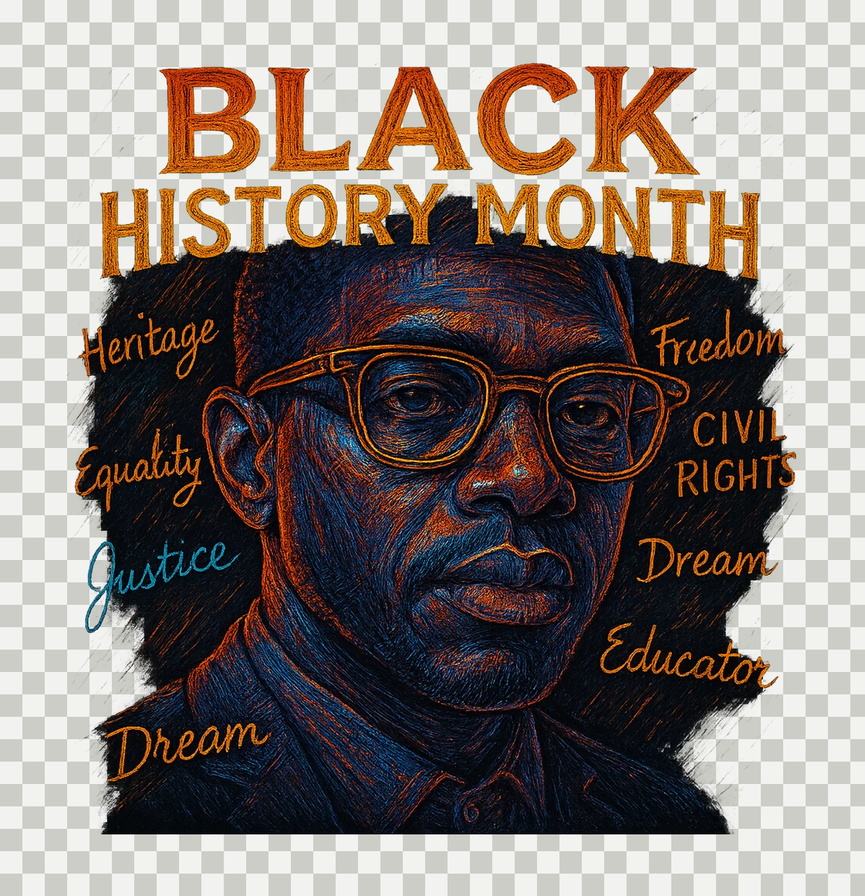 Black History Month Afrocentric Pride Design Sublimation transparency and detail preview thumbnail