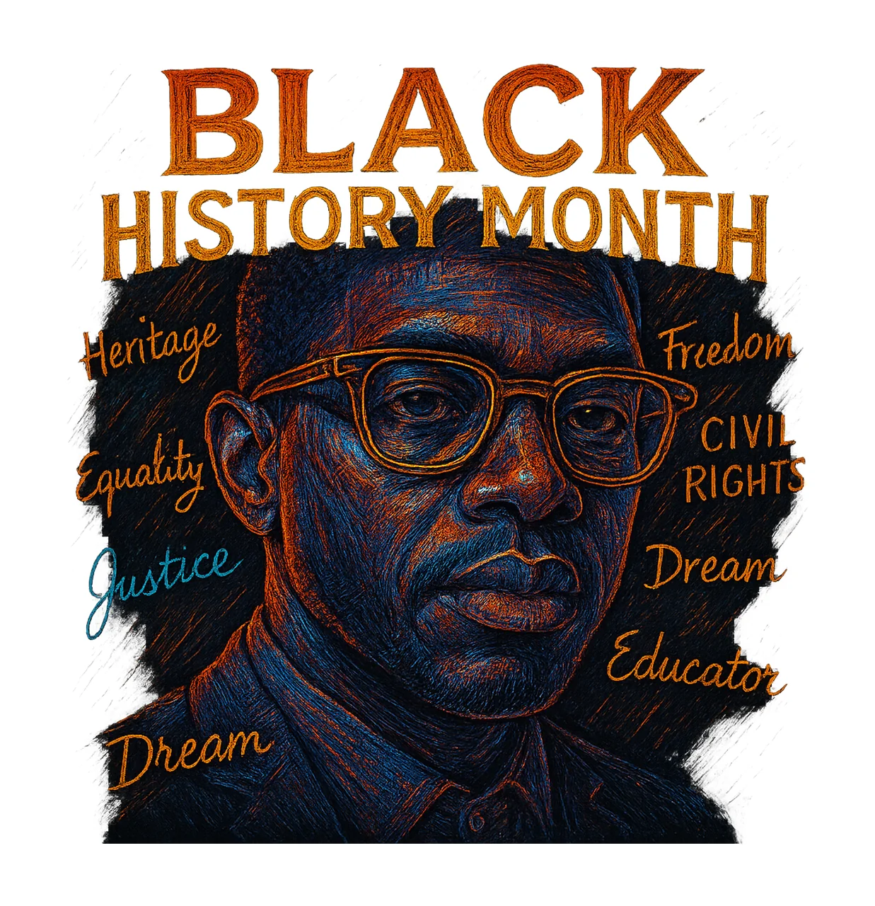 Black History Month Afrocentric Pride Design Sublimation