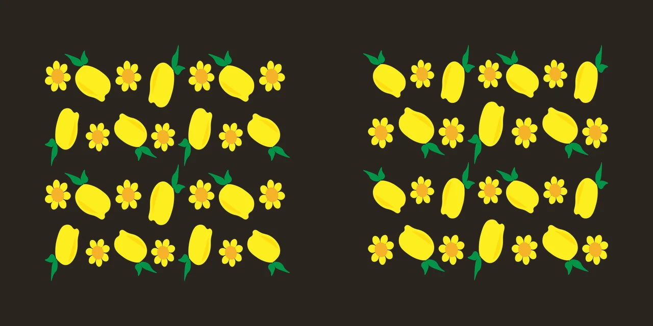 Can Glass Wrap Flowers And Lemons Botanical Pattern leaves contrast preview thumbnail