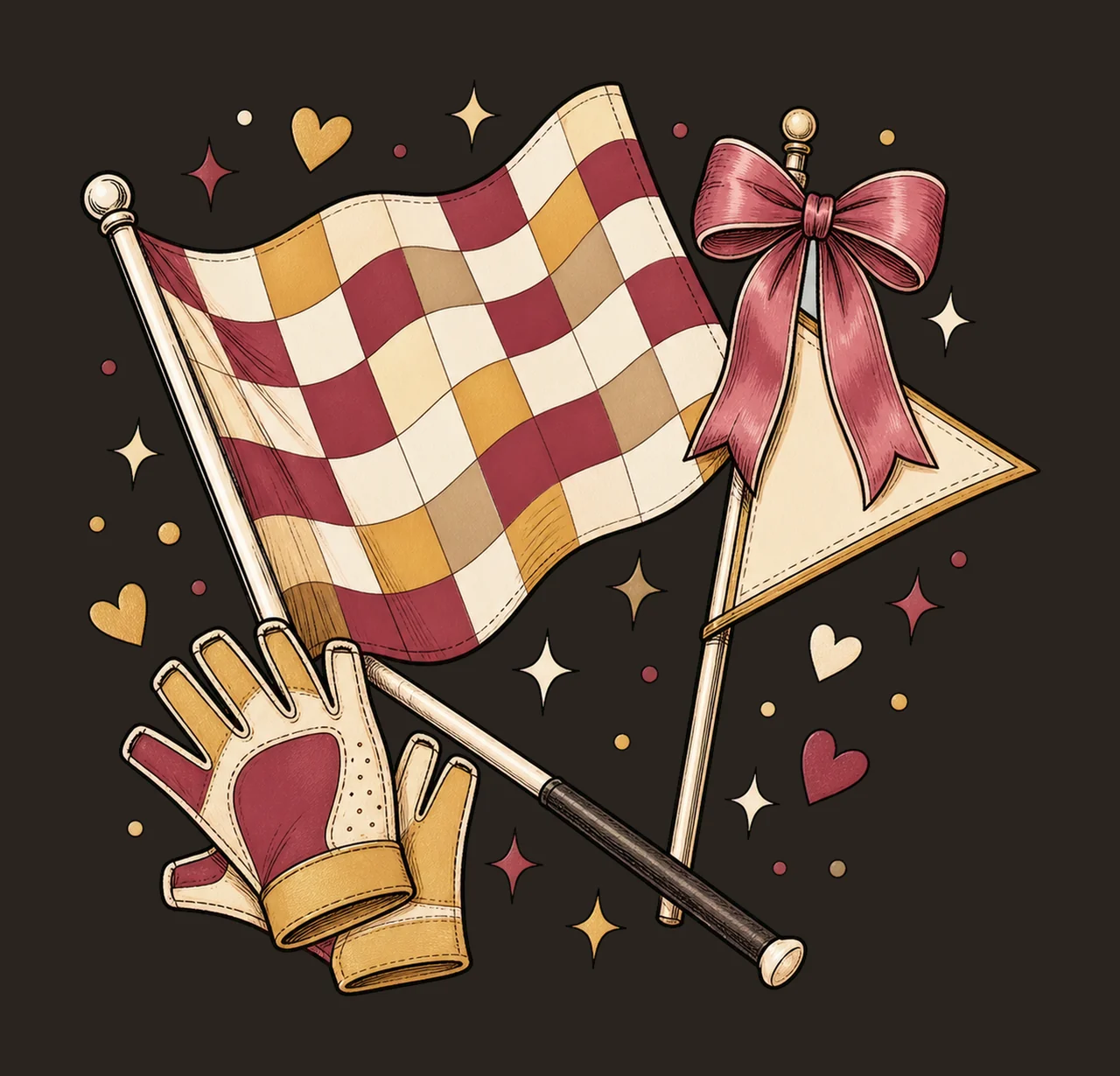 color guard 02 preppy checker sublimation instant shirt contrast preview thumbnail