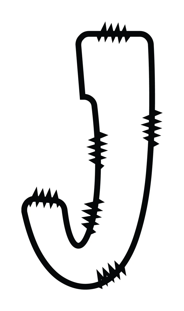 Letters Doodle Character 34 hand drawn sketch whimsical scalable