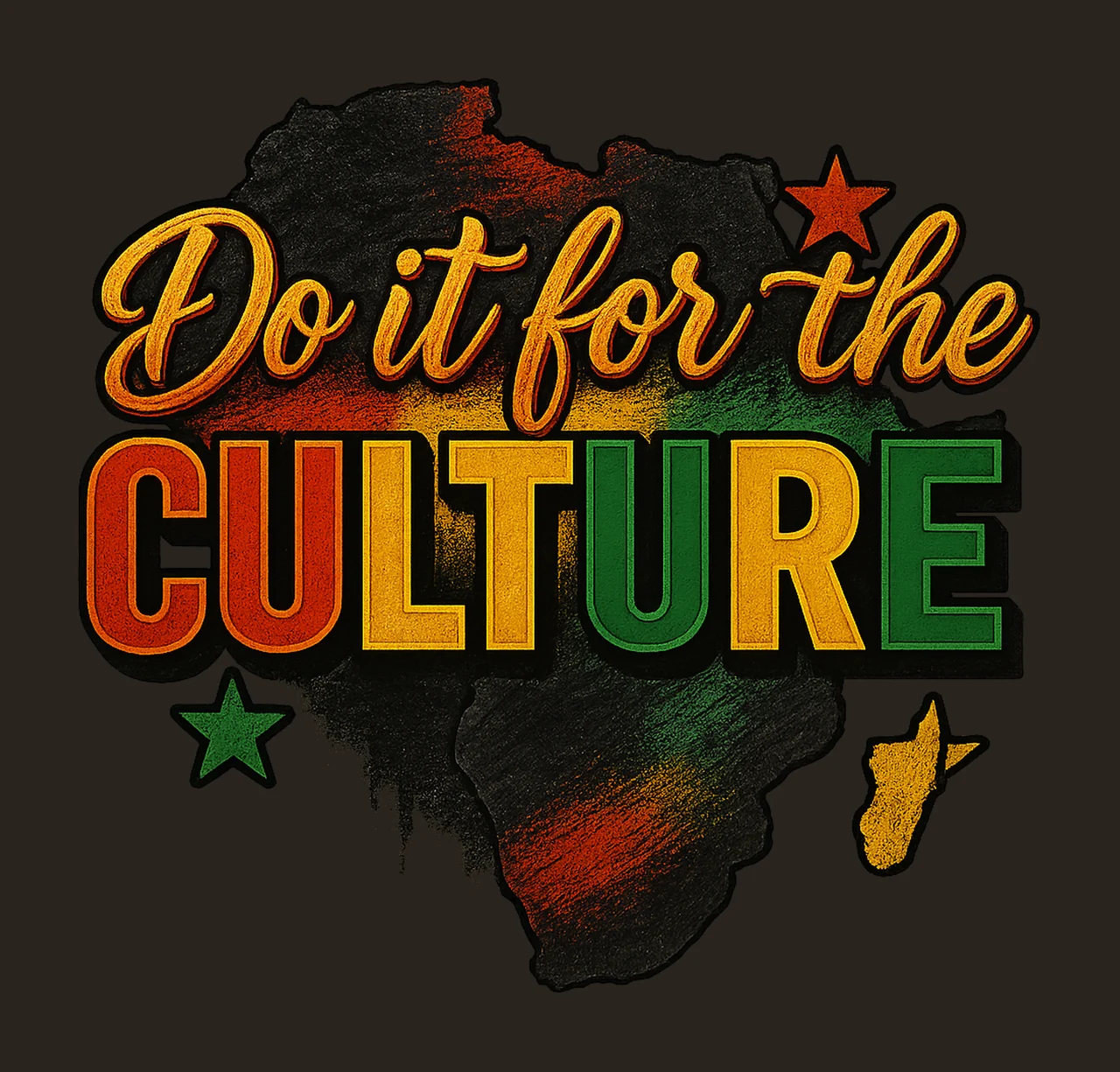 Do It for the Culture Sublimation Design Juneteenth Black contrast preview thumbnail