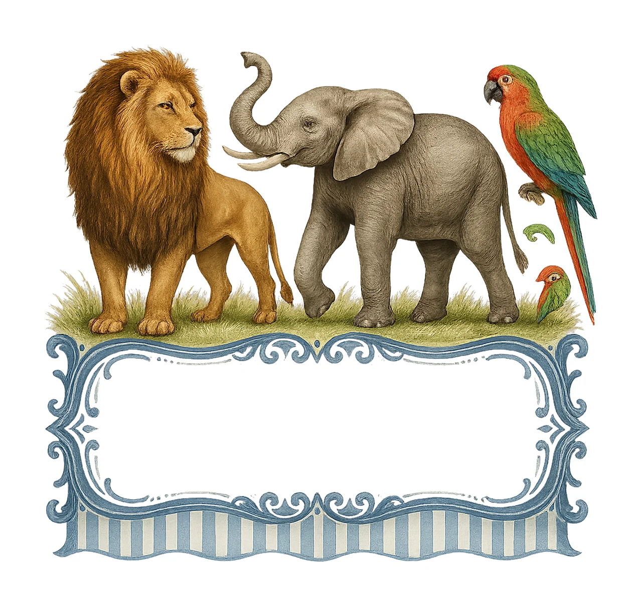 At the Zoo with Name Plate Boy Spring Shirt Designs Animal