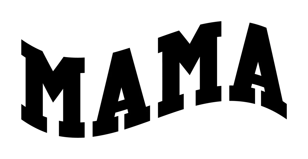 Mama Text With Letters And Wave Effect